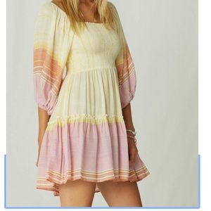 NEW Jen's Pirate Booty Coastline Mini Dress in Carnaval Stripe Sunset